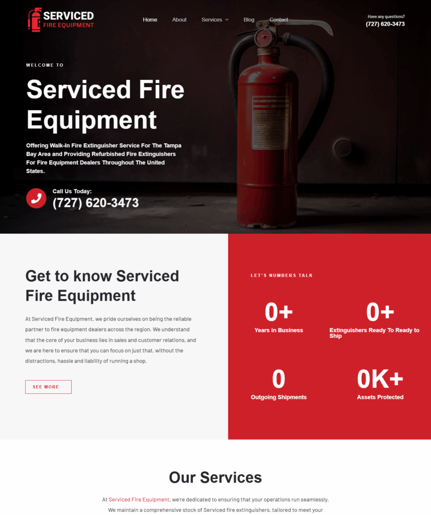 Serviced Fire Equipment  -  Case Study